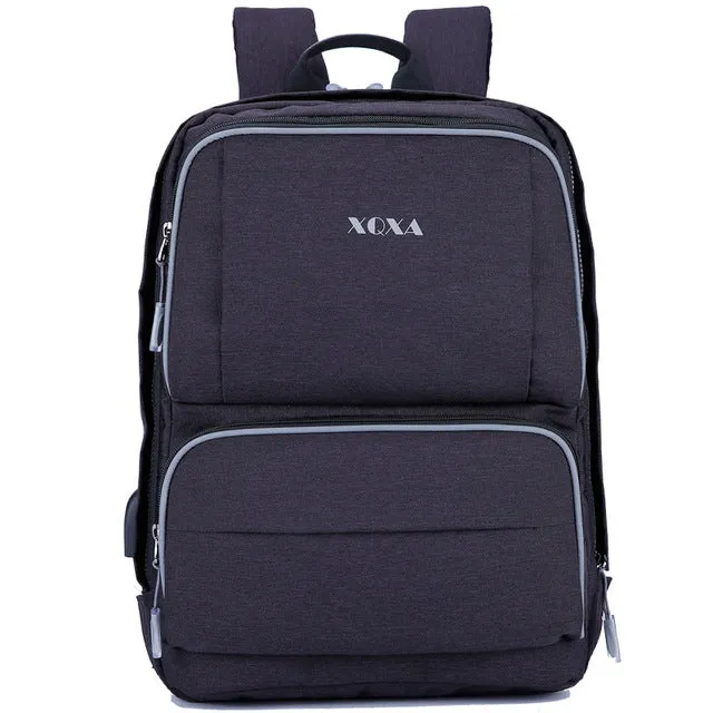XQXA 17.3 Laptop Backpack with USB Charging Port Business Bag Notebook Computer Casual Daypack for Men and Women School Travel