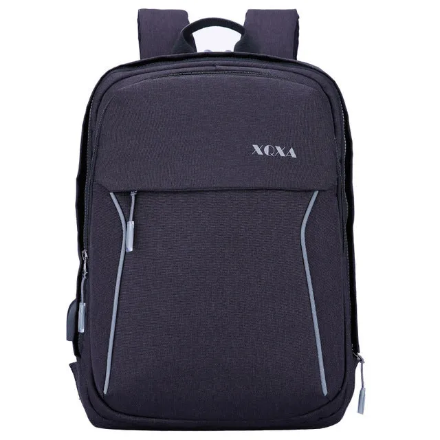 XQXA 17.3 Laptop Backpack with USB Charging Port Business Bag Notebook Computer Casual Daypack for Men and Women School Travel