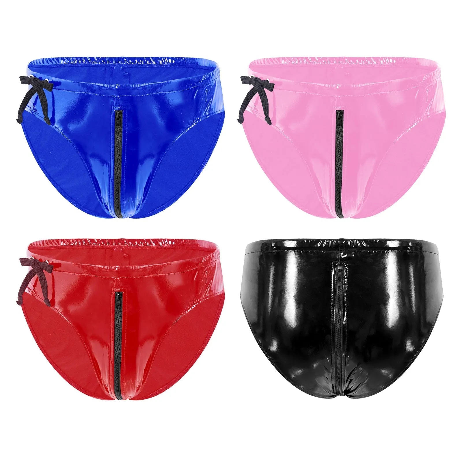 Zip Around Latex Briefs
